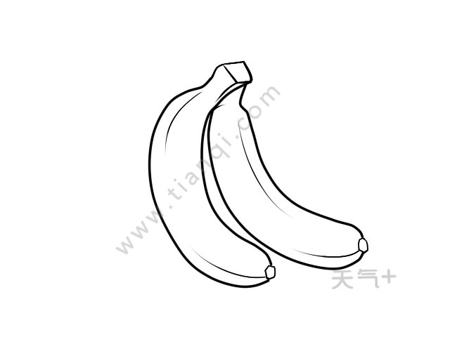 香蕉简笔画 香蕉的画法步骤