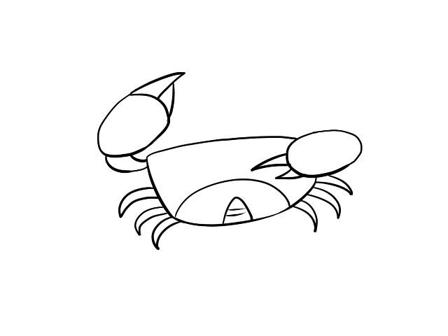 螃蟹简笔画