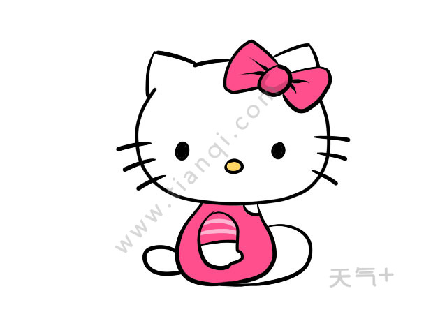 哈喽kitty简笔画 哈喽kitty简笔画画法