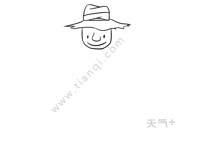 稻草人简笔画 稻草人简笔画画法