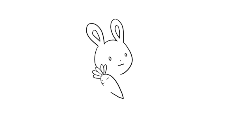 卡通小兔子简笔画图片