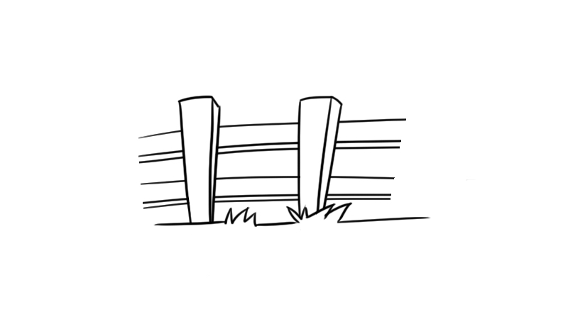栅栏简笔画栅栏的简单画法