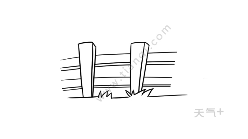 栅栏简笔画栅栏的简单画法