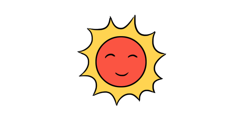 卡通太阳图片简笔画卡通太阳的简单画法