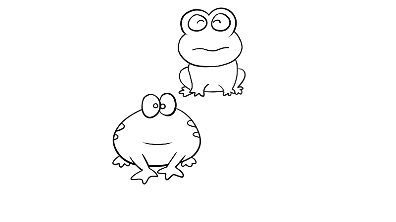 简笔画青蛙的三种画法