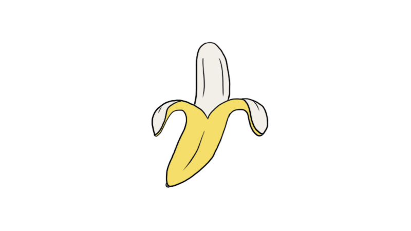 香蕉皮简笔画