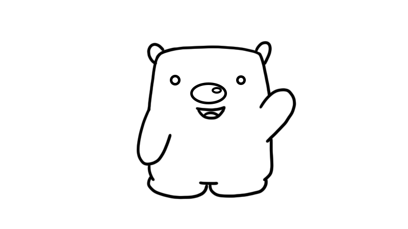 方块熊简笔画