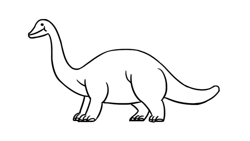 简笔画动物恐龙画法 恐龙的简单画法