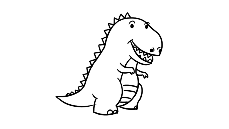 简笔画动物恐龙画法