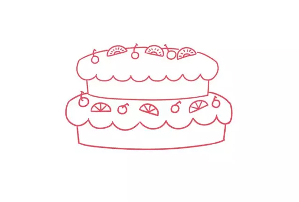 美丽又简单的蛋糕怎么画