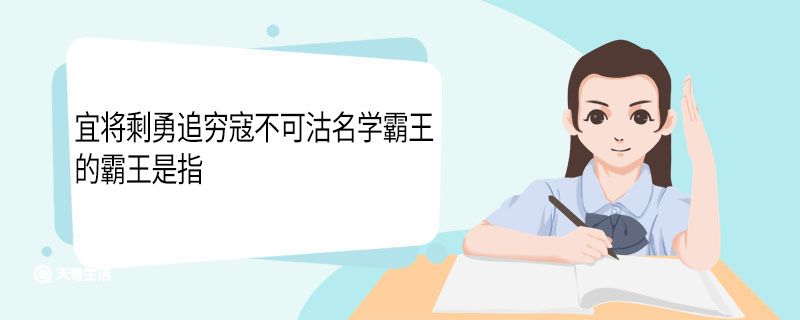 宜将剩勇追穷寇不可沽名学霸王的霸王是指