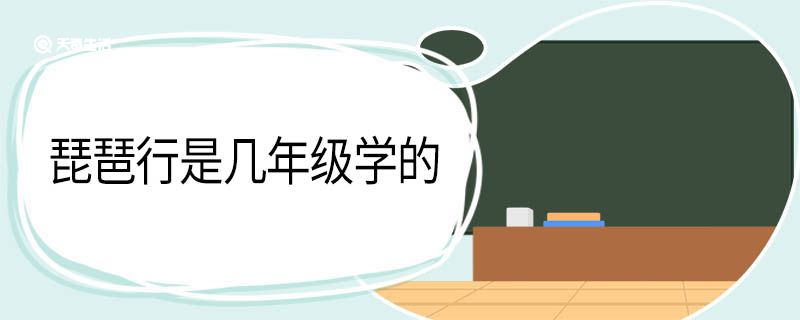 琵琶行是几年级学的