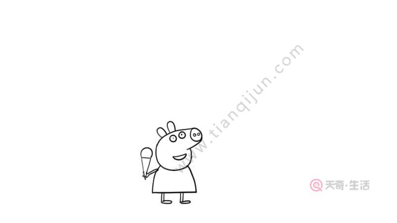 小猪佩奇全家福简笔画
