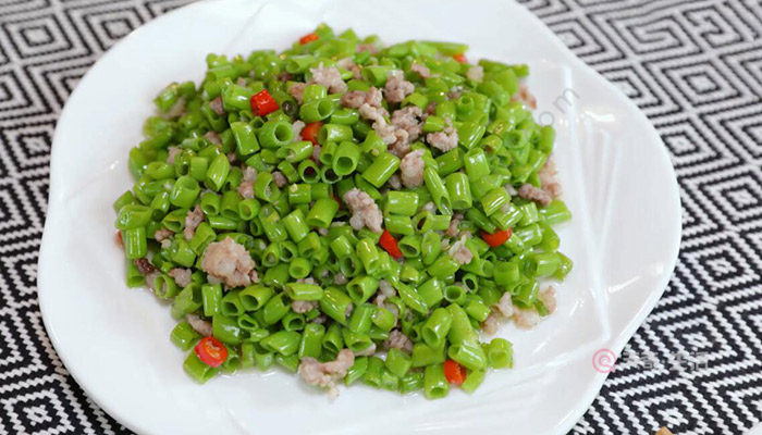 空心菜梗炒肉末的做法