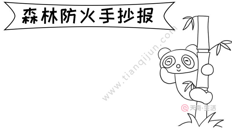 森林防火手抄报 森林防火手抄报画法