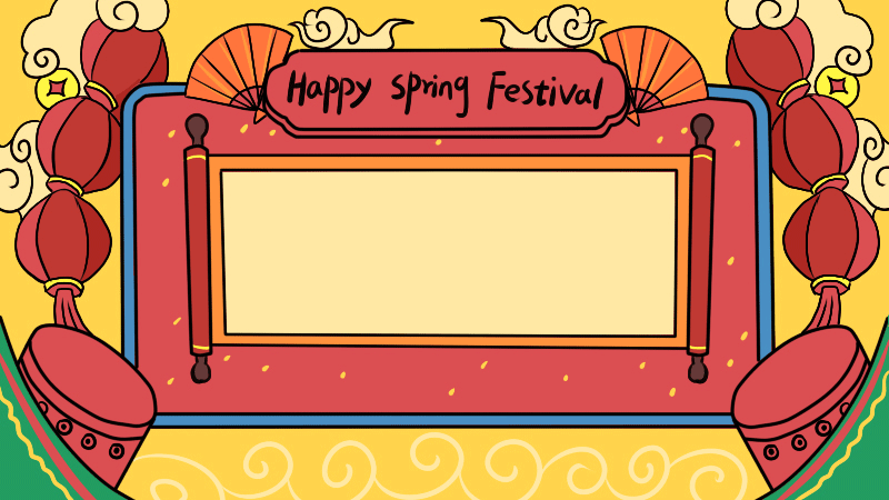 Happy Spring Festival英文手抄报