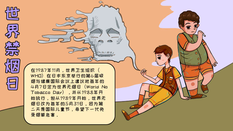 世界禁烟日手抄报内容