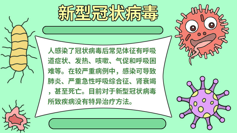 新型冠状病毒手抄报板面内容