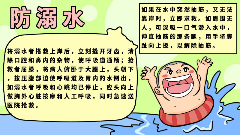 防溺水手抄报内容