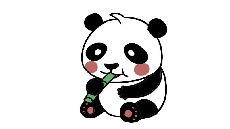 熊猫涂色模板教程
