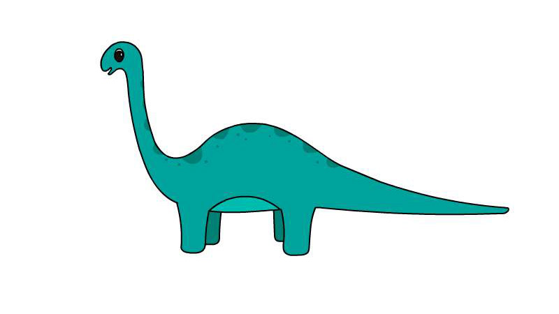 恐龙涂色画