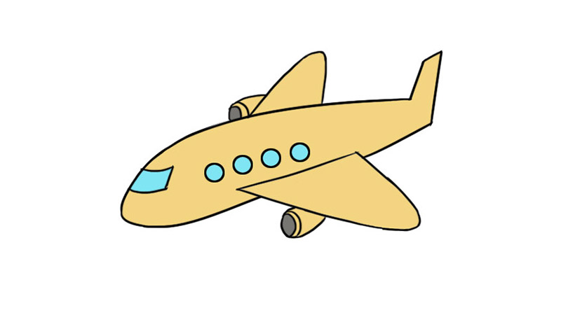飞机涂色模板教程