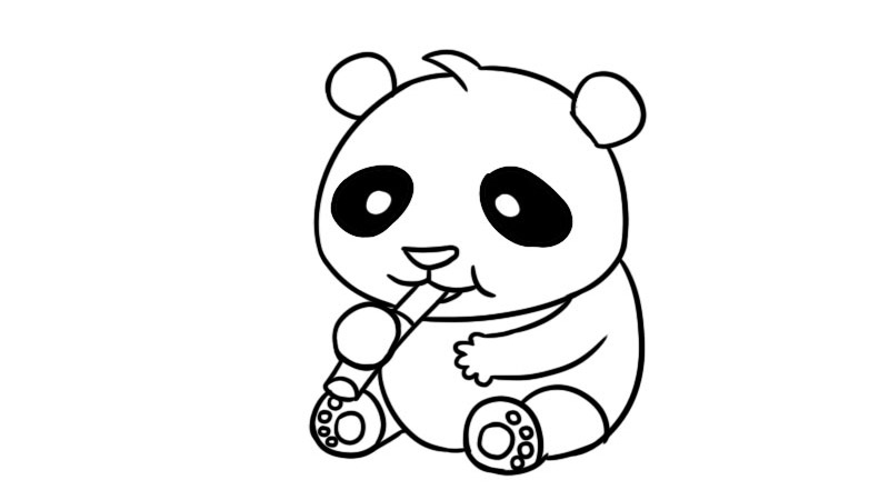 熊猫涂色模板教程