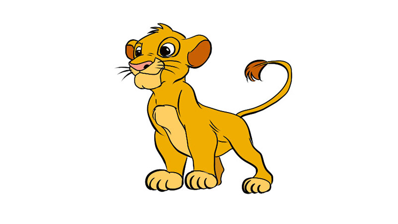 狮子王涂色画教程
