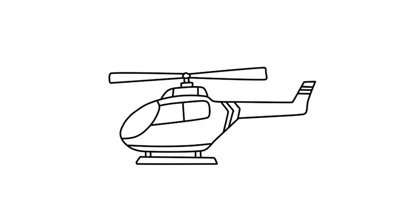 直升机涂色画