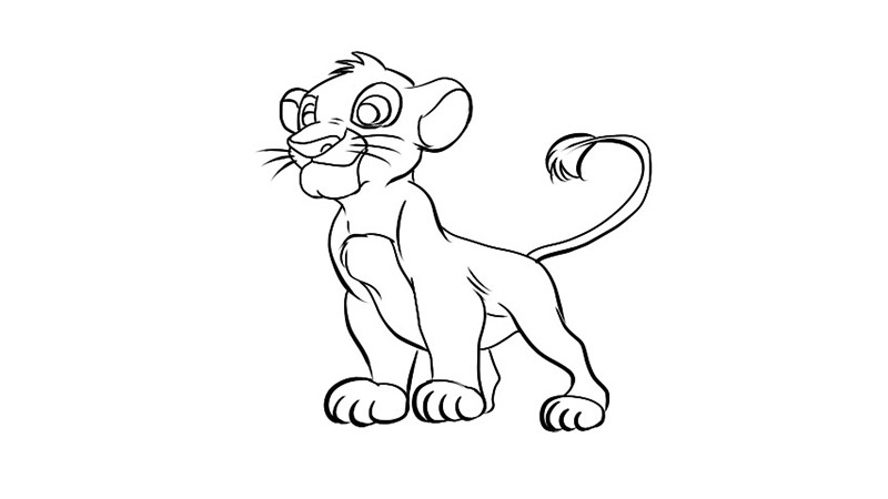 狮子王涂色画教程