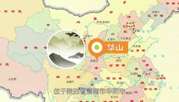 西岳指的是华山,位于陕西省渭南市华阴市.