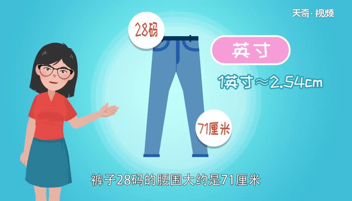 裤子28码是多大腰围 28的裤子腰围是多少