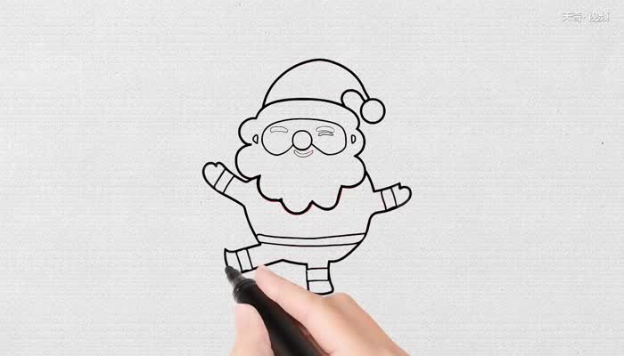 圣诞老人简笔画教程  圣诞老人简笔画步骤