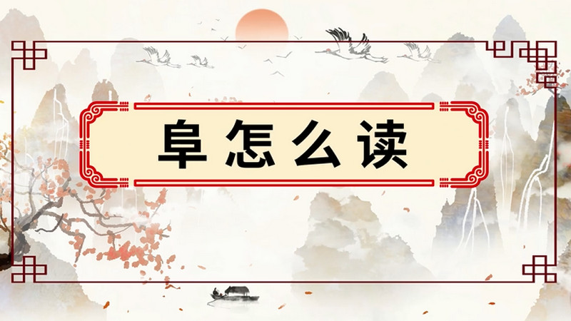 阜怎么读 阜的读法