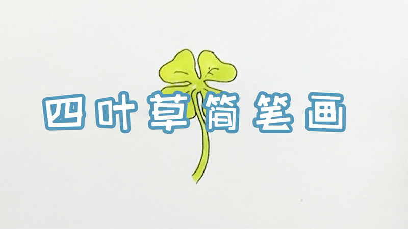 四叶草简笔画
