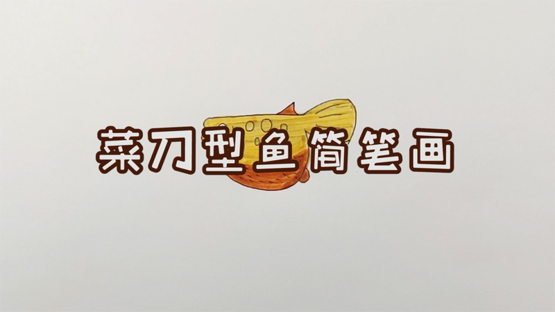 菜刀形鱼简笔画