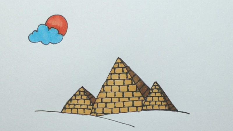 金字塔塔的画法