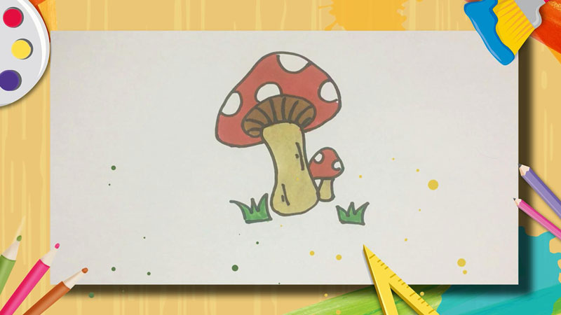 蘑菇头的简笔画