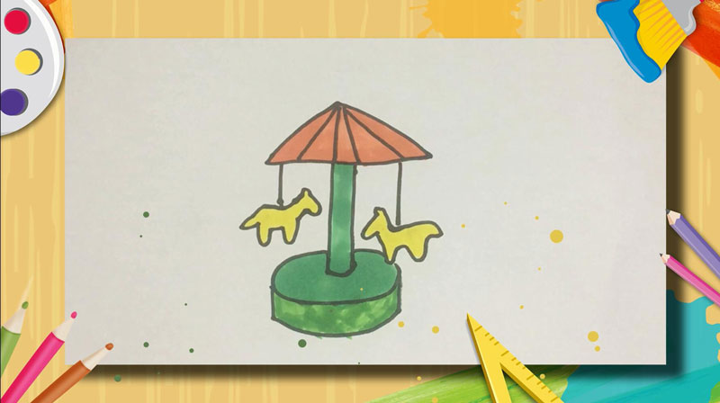 木马的简笔画