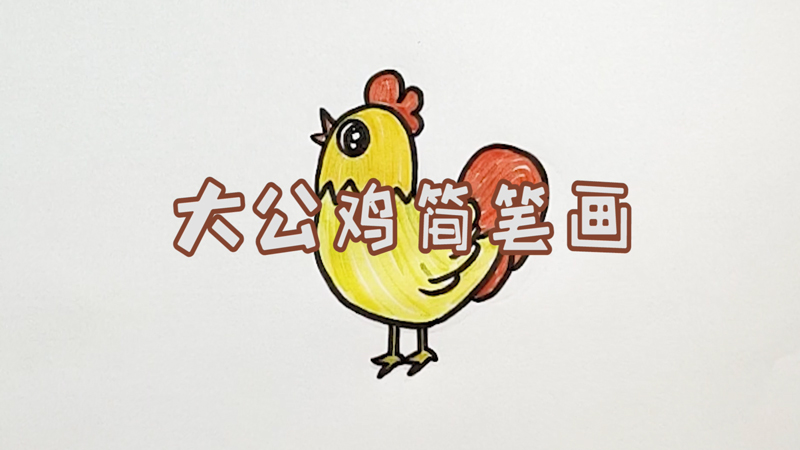 大公鸡简笔画