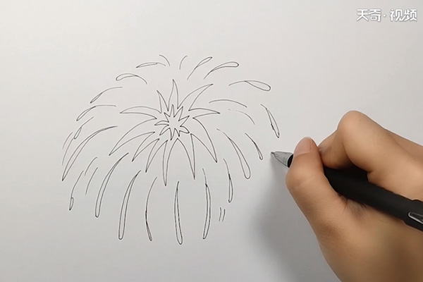 烟花简笔画