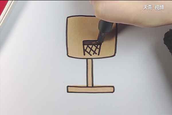 篮球框简笔画