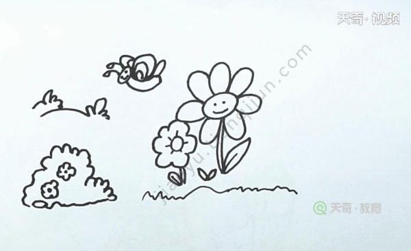 春天简笔画