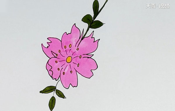 桃花簡筆畫