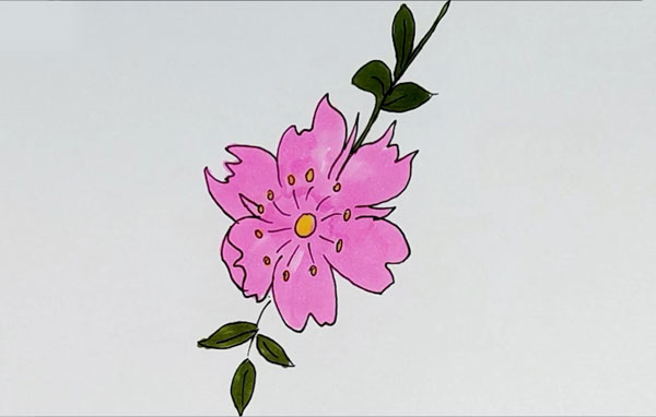 桃花簡筆畫