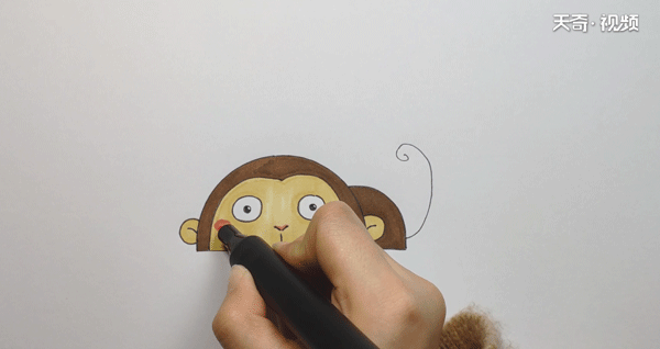 猴子的画法