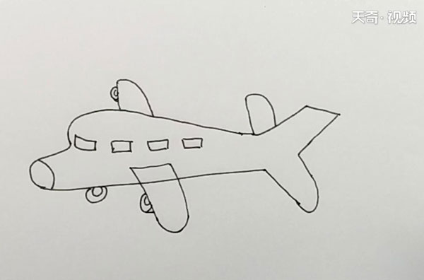 飞机的简笔画