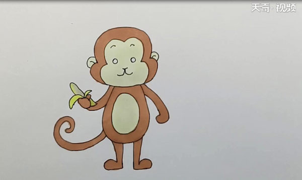 小猴子的简笔画