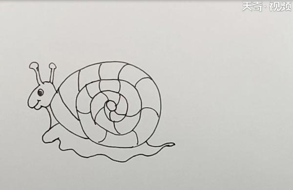小蜗牛简笔画