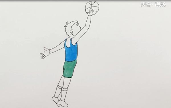 篮球运动员简笔画